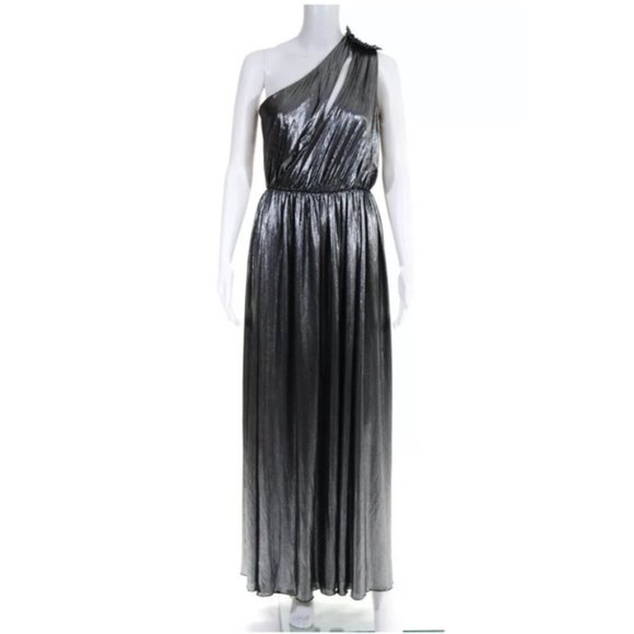 Retrofete | Andrea Gown In Gunmetal Silver Size S - Picture 4 of 14